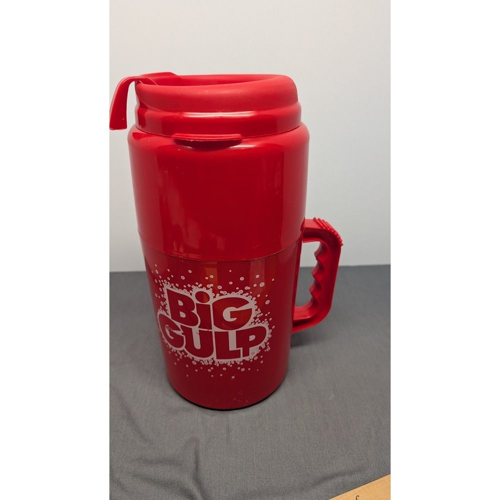 7-Eleven Big Gulp Mug Thermos 100 oz Red Vintage Insulated Plastic Travel Cup